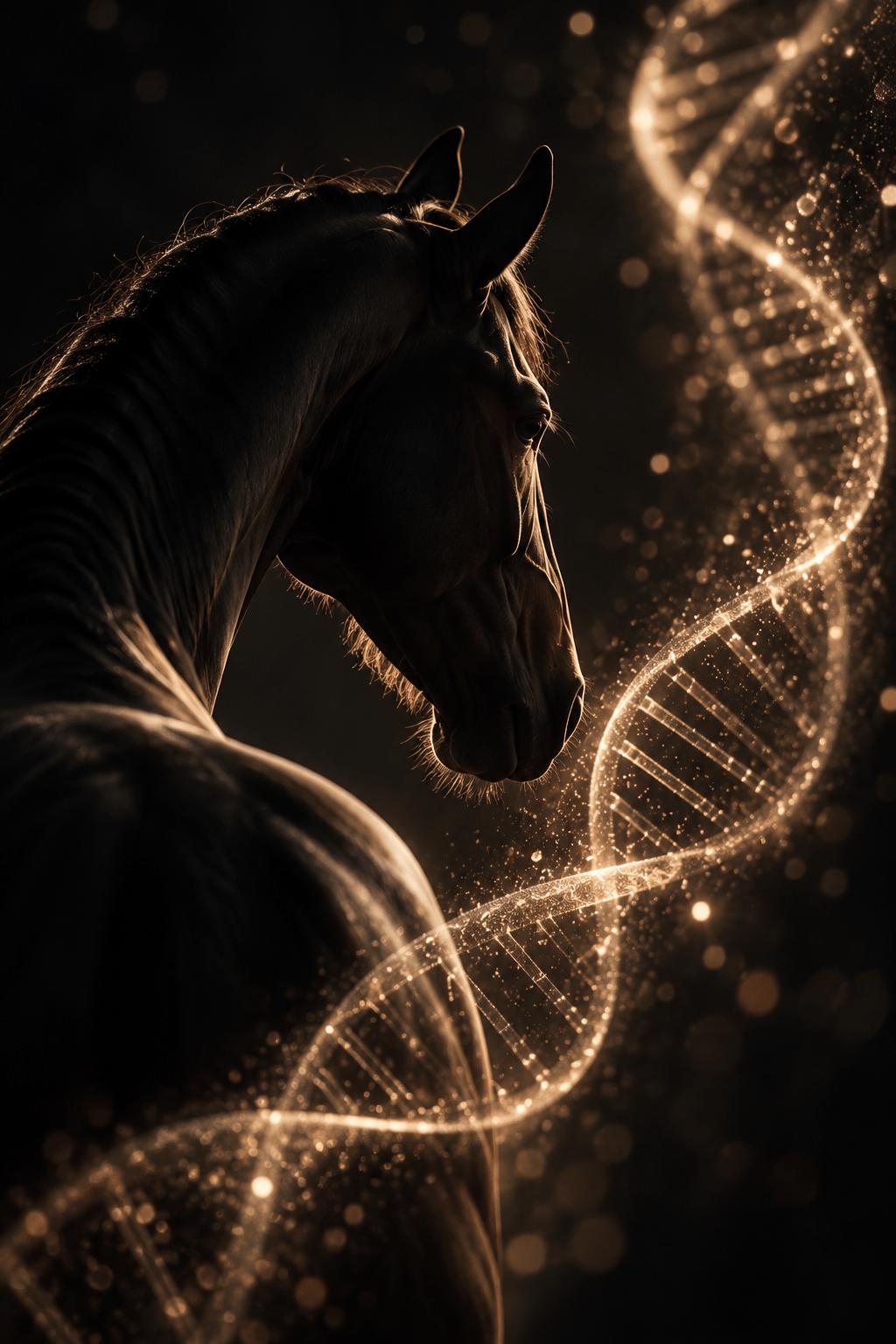 DNA strand with horse