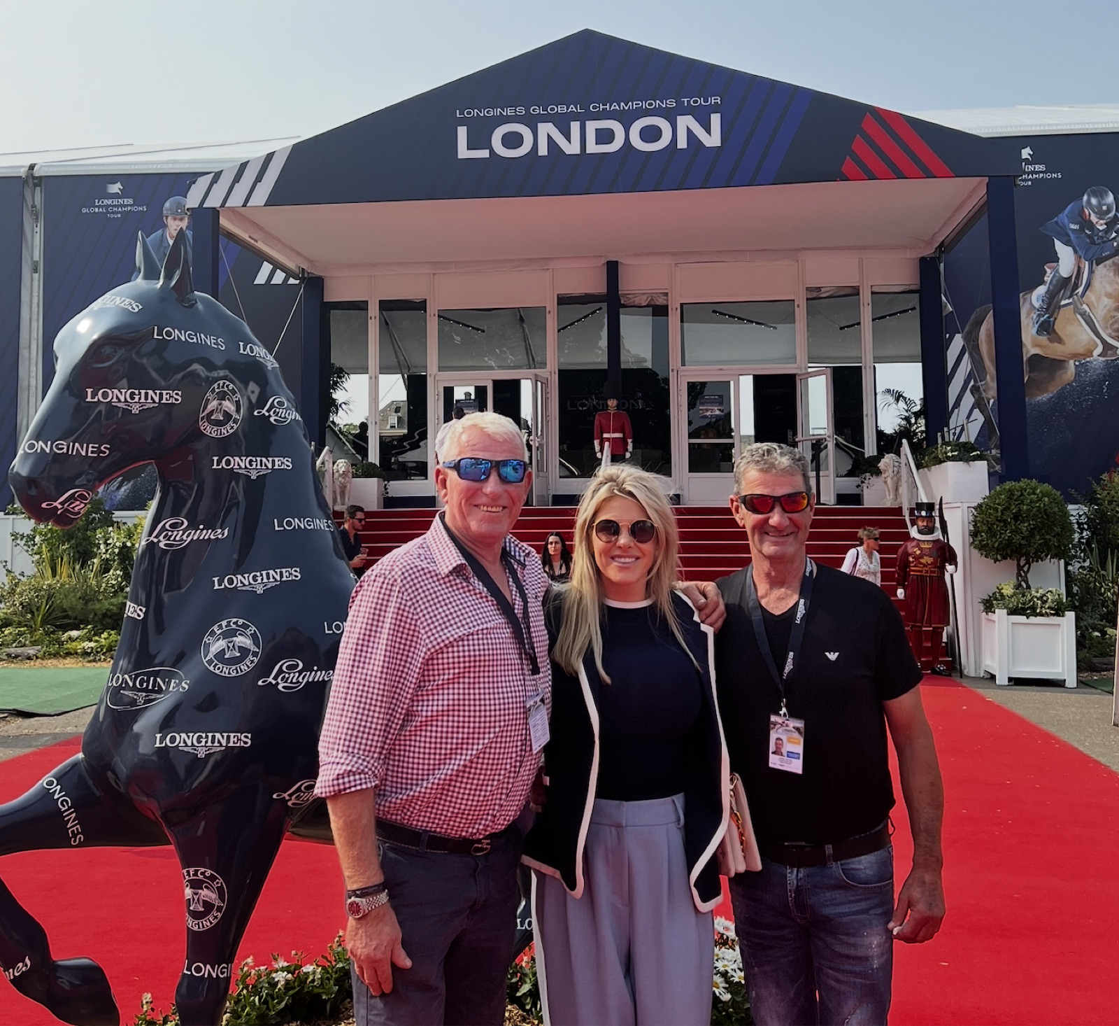 Harriet Smith with Chris Moyce and Mark Bellinger at Longines Global Champions Tour London
