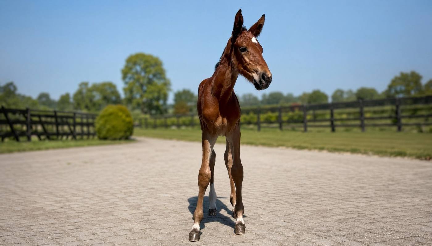 Bay foal by Comme il Faut 
