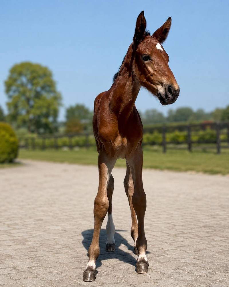 Bay foal by Comme il Faut 